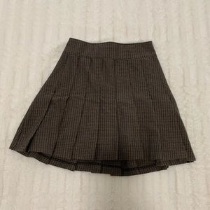 NWT Plaid Pleated Mini Skirt